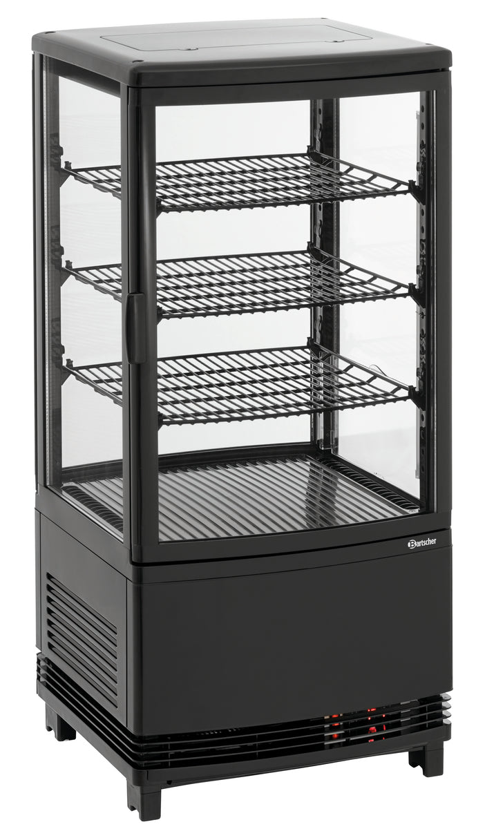 Mini-Kühlvitrine 75L2T schwarz | Bartscher 700387 - Bartscher