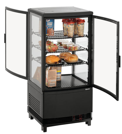 Mini-Kühlvitrine 75L2T schwarz | Bartscher 700387 - Bartscher