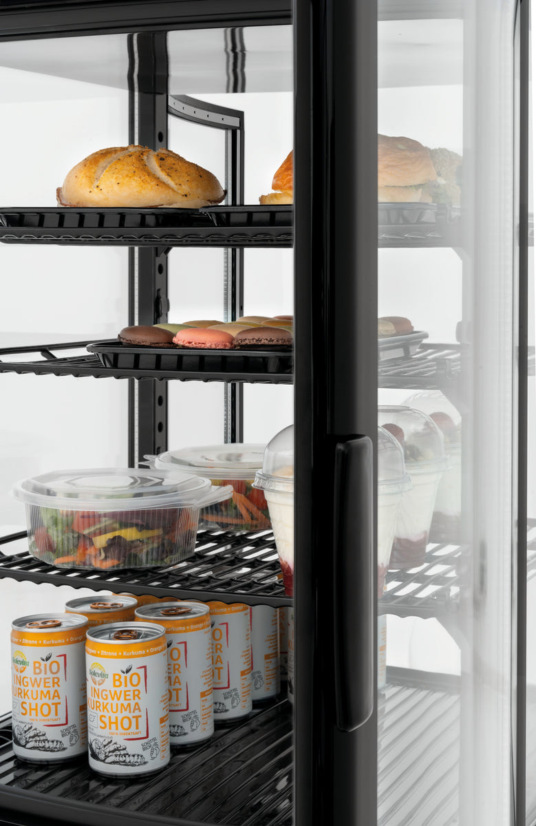 Mini-Kühlvitrine 75L2T schwarz | Bartscher 700387 - Bartscher
