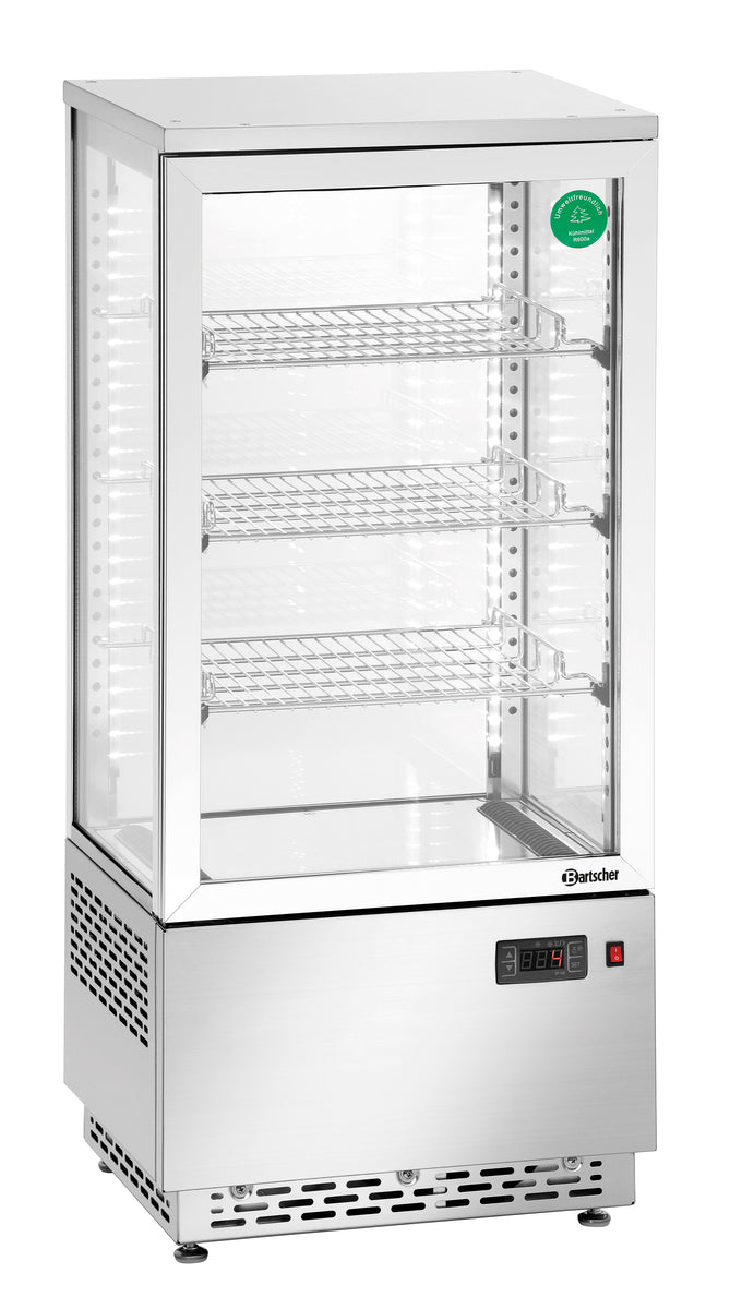 Mini-Kühlvitrine 78L, Edelstahl | Bartscher 700478G - Bartscher