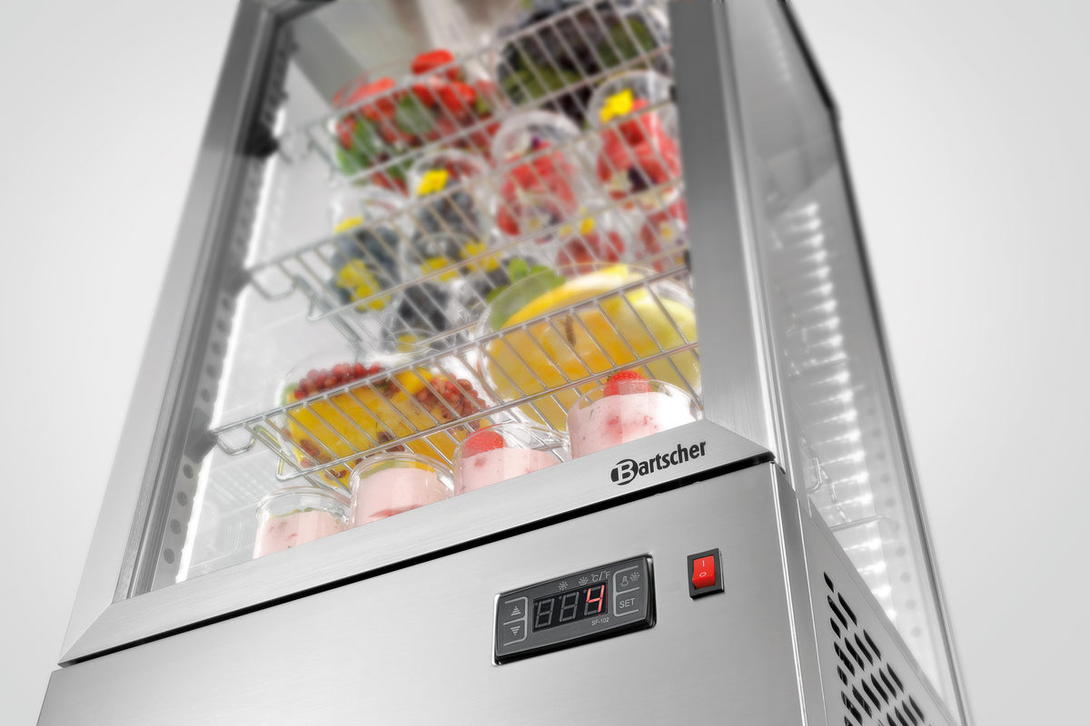 Mini-Kühlvitrine 78L, Edelstahl | Bartscher 700478G - Bartscher