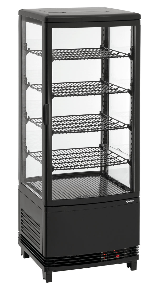 Mini-Kühlvitrine 98L2T schwarz | Bartscher 700698 - Bartscher