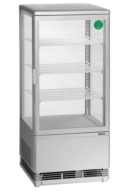 Mini-Kühlvitrine 78L, silber | Bartscher 700778G - Bartscher