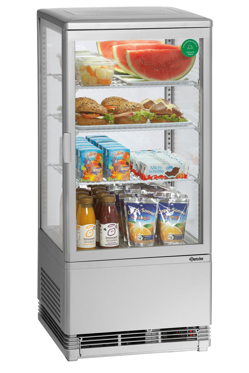 Mini-Kühlvitrine 78L, silber | Bartscher 700778G - Bartscher