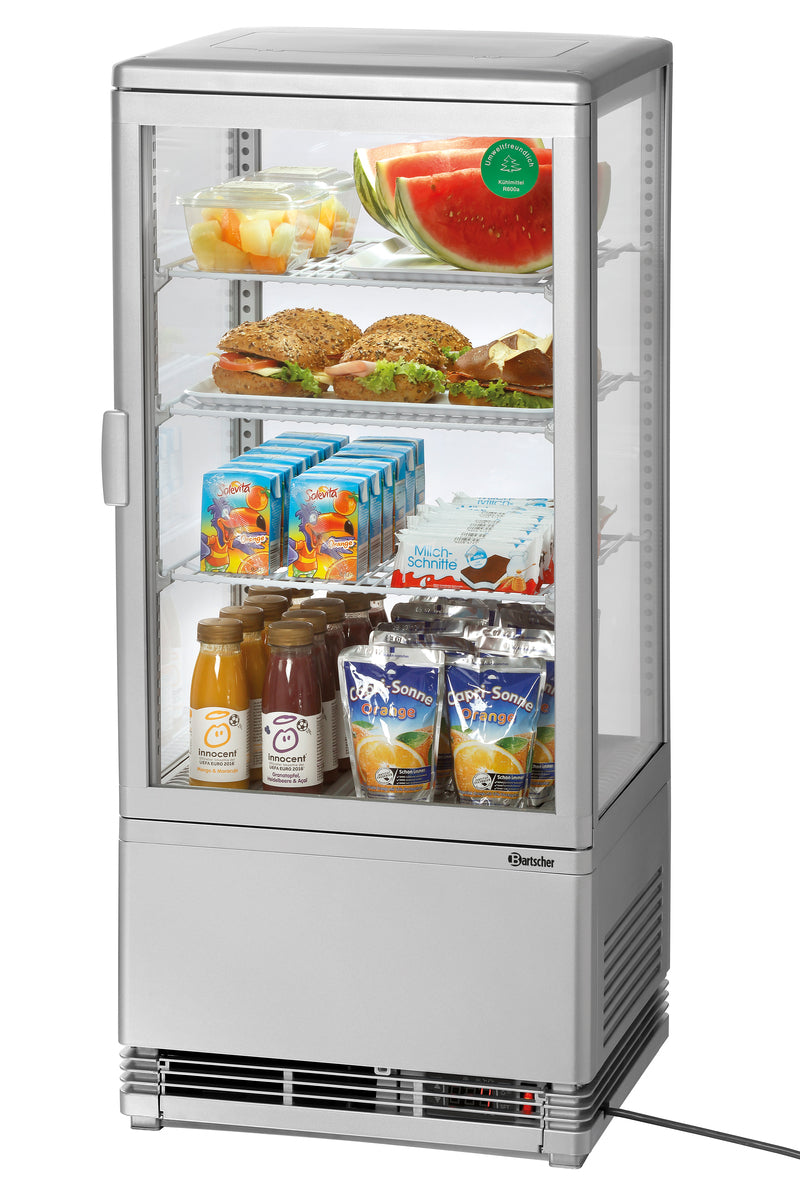 Mini-Kühlvitrine 78L, silber | Bartscher 700778G - Bartscher