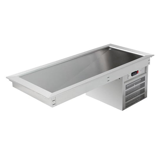 Edelstahl Einbau-Kühlplatte GN 3/1 mit integriertem Kühlmodul rechts
