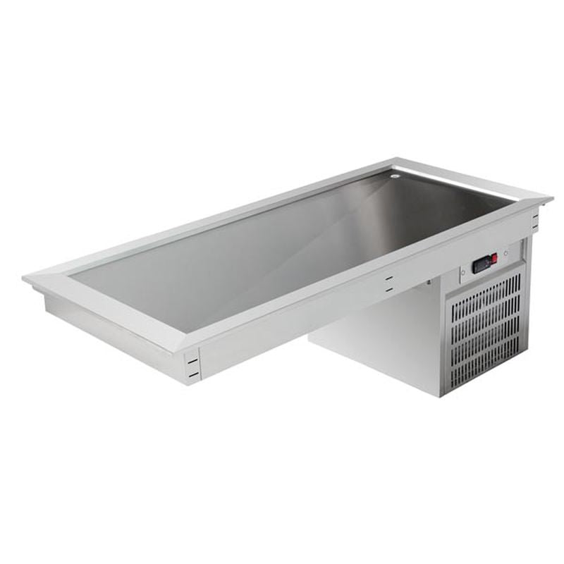Edelstahl Einbau Kühlplatte GN 5/1 mit integriertem Kühlmodul, Draufsicht