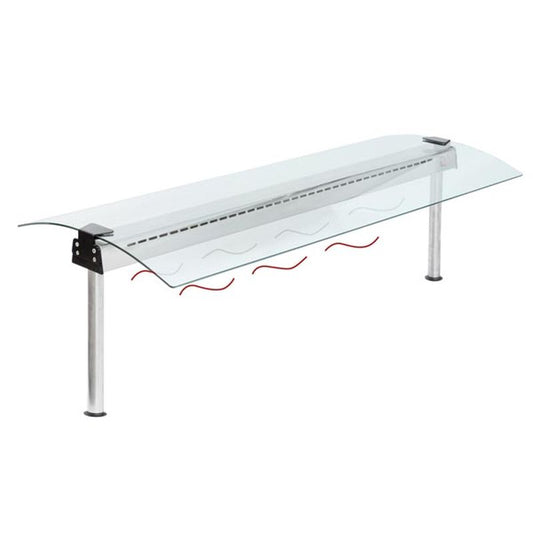 Glass structure on both sides with lighting and heating element for 4 GN | KBS 70590116 - KBS Gastrotechnik