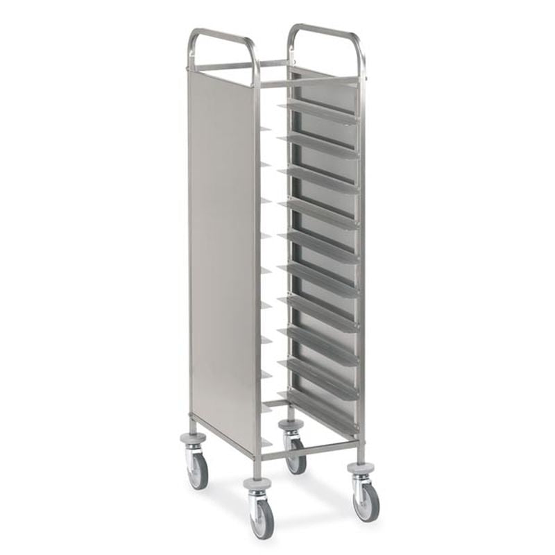 Abräumwagen 520 für 10 Tabletts oder GN Tabletts mit Seitenwand von KBS Gastrotechnik