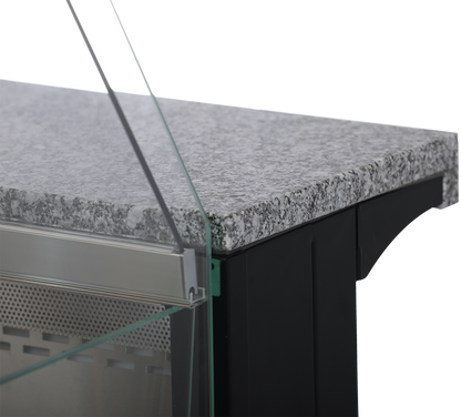 KBS Kühltheke Gastroline Premium in Seitenansicht. Detailaufnahme der Glasabdeckung und Getränkepräsentation mit Glasflaschen. Hochwertige Materialien und Sichtbarkeit für Selbstbedienung.