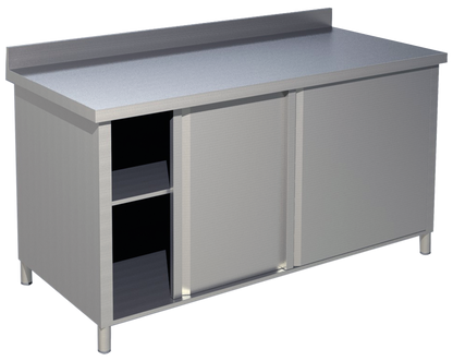 Arbeitsschrank mit Aufkantung B 100cm x T 60cm | KBS 90211101 - KBS Gastrotechnik