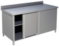 Arbeitsschrank mit Aufkantung B 140cm x T 60cm von KBS Gastrotechnik