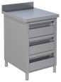 Schubladenschrank 3 Schubladen BxT 50x60cm | KBS 90612101 - KBS Gastrotechnik