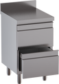 Schubladenschrank 2 Schubladen BxT 50x60cm Aufkantung | KBS 90611102 - KBS Gastrotechnik
