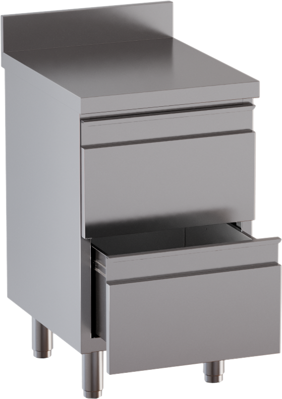 Schubladenschrank 2 Schubladen BxT 50x70cm | KBS 90622102 - KBS Gastrotechnik