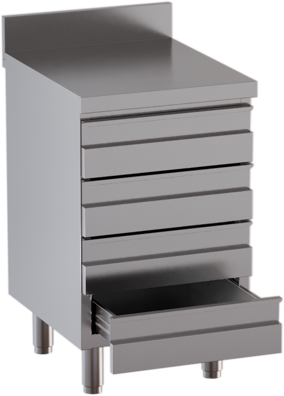 Schubladenschrank 4 Schubladen BxT 50x70cm | KBS 90622103 - KBS Gastrotechnik