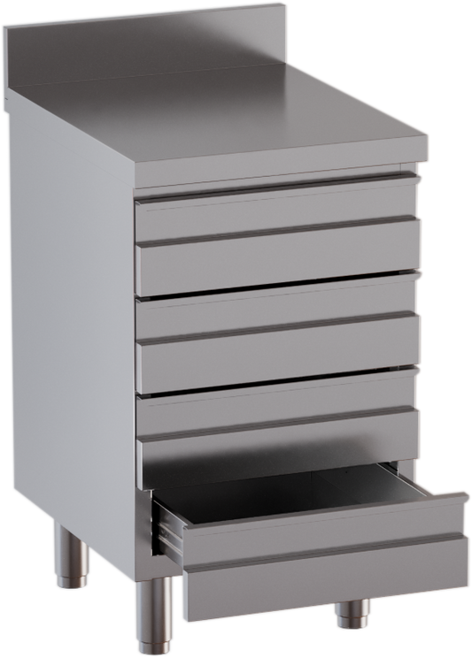 Schubladenschrank 4 Schubladen BxT 50x70cm | KBS 90622103 - KBS Gastrotechnik