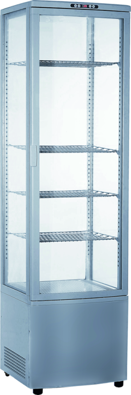 Panoramavitrine RT-280 G LED (silber) | KBS 9160281 - KBS Gastrotechnik