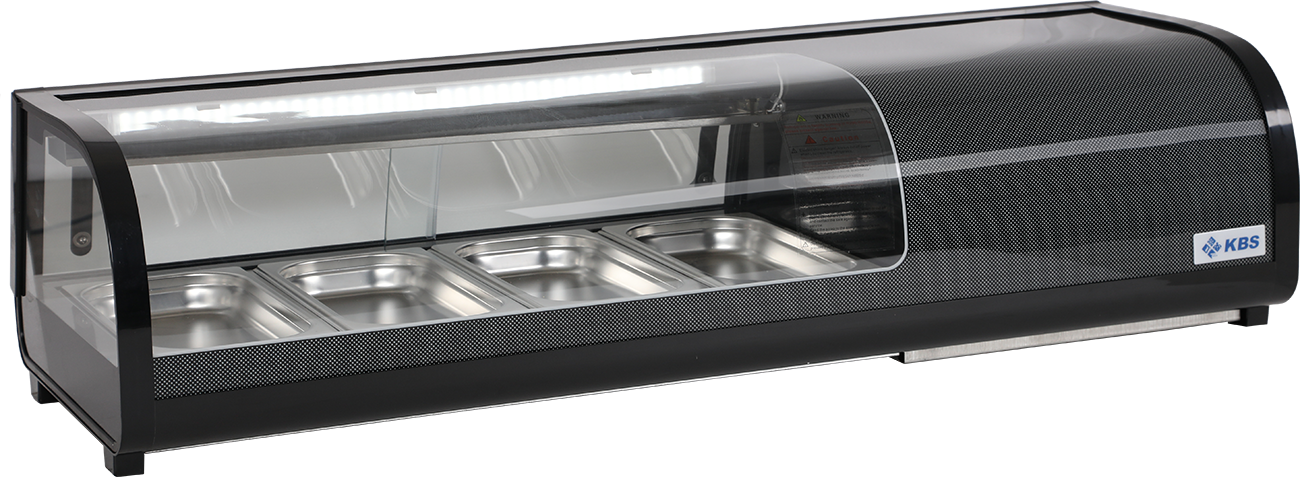 Belegstation Sushi 1200 für 4x GN 1/3 von KBS Gastrotechnik - Seitenansicht