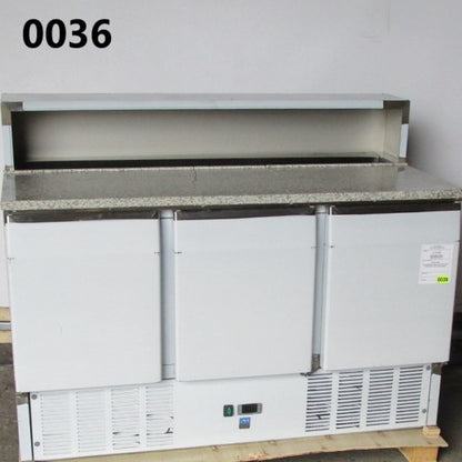 Pizzadette mit 3 Türen GN 1/1, 8x GN 1/6 H=150 mm, 0°/+8°C - BESCHÄDIGT — Virtus 9178CBE