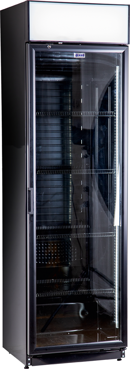 Glastürkühlschrank FLK 365 schwarz | KBS 9190026 - KBS Gastrotechnik