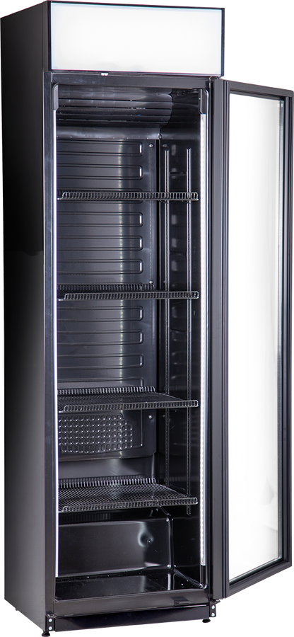 Glastürkühlschrank FLK 365 schwarz | KBS 9190026 - KBS Gastrotechnik