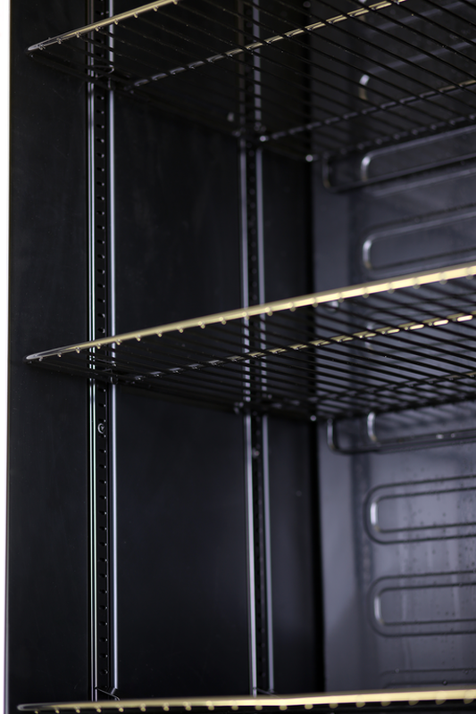 Glastürkühlschrank FLK 365 schwarz | KBS 9190026 - KBS Gastrotechnik
