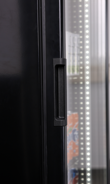Glastürkühlschrank FLK 365 schwarz | KBS 9190026 - KBS Gastrotechnik