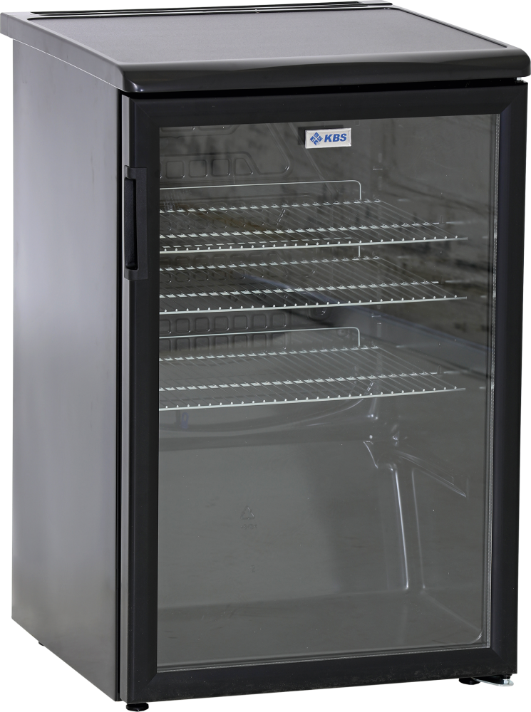 Glastürkühlschrank K 140G schwarz | KBS 9190144 - KBS Gastrotechnik
