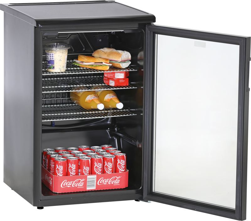 Glastürkühlschrank K 140G schwarz | KBS 9190144 - KBS Gastrotechnik