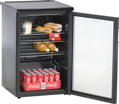 Glastürkühlschrank K 140G schwarz | KBS 9190144 - KBS Gastrotechnik