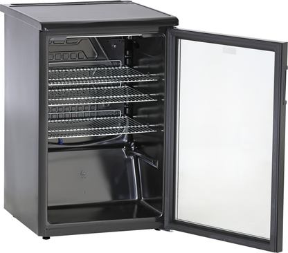 Glastürkühlschrank K 140G schwarz | KBS 9190144 - KBS Gastrotechnik