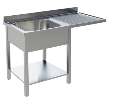 Dishwashing centre 1 basin left Width 140cm | KBS 92011106 - KBS Gastrotechnik