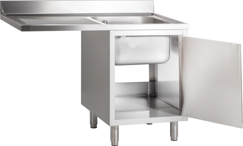 Spülcenter 1 Becken rechts Breite 120cm mit Unterschrank | KBS 92021101 - KBS Gastrotechnik