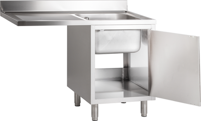 Spülcenter 1 Becken rechts Breite 120cm mit Unterschrank | KBS 92021101 - KBS Gastrotechnik