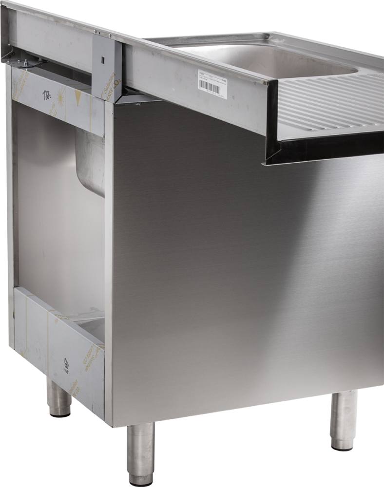 Spülcenter 1 Becken rechts Breite 120cm mit Unterschrank | KBS 92021101 - KBS Gastrotechnik