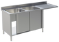 Spülcenter 2 Becken links Breite 160cm | KBS 92022102 - KBS Gastrotechnik