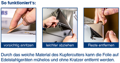 Kupfercutter - Der kleine Helfer zur Folienentfernung | KBS 92900600 - KBS Gastrotechnik