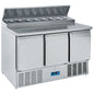 Saladette mit 3 Türen GN 1/1, 8x GN 1/6 h=150 mm, +2°/+10°C — Virtus 9709C