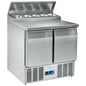 Saladette mit 2 Türen GN 1/1, 5x GN 1/6 h=150 mm, +2°/+10°C — Virtus 9718C