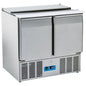 Saladette mit 2 Türen GN 1/1 und Deckel, 6x GN 1/3 + 2x GN 1/4 h=150 mm, +2°/+10°C — Virtus 9789C