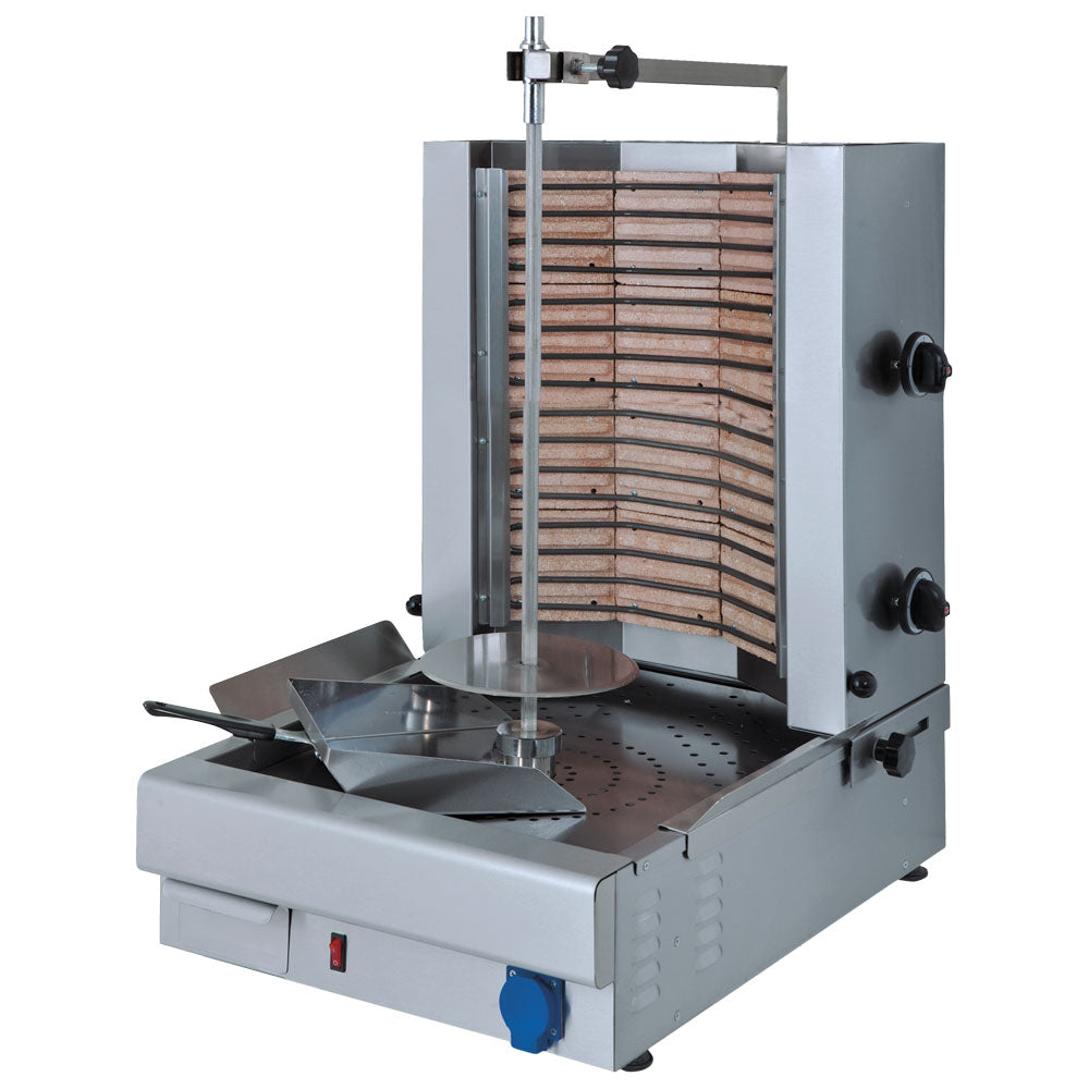 Elektro-Dönergrill mit 2 Heizzonen, Motor unten, 30 kg — Virtus 9830N