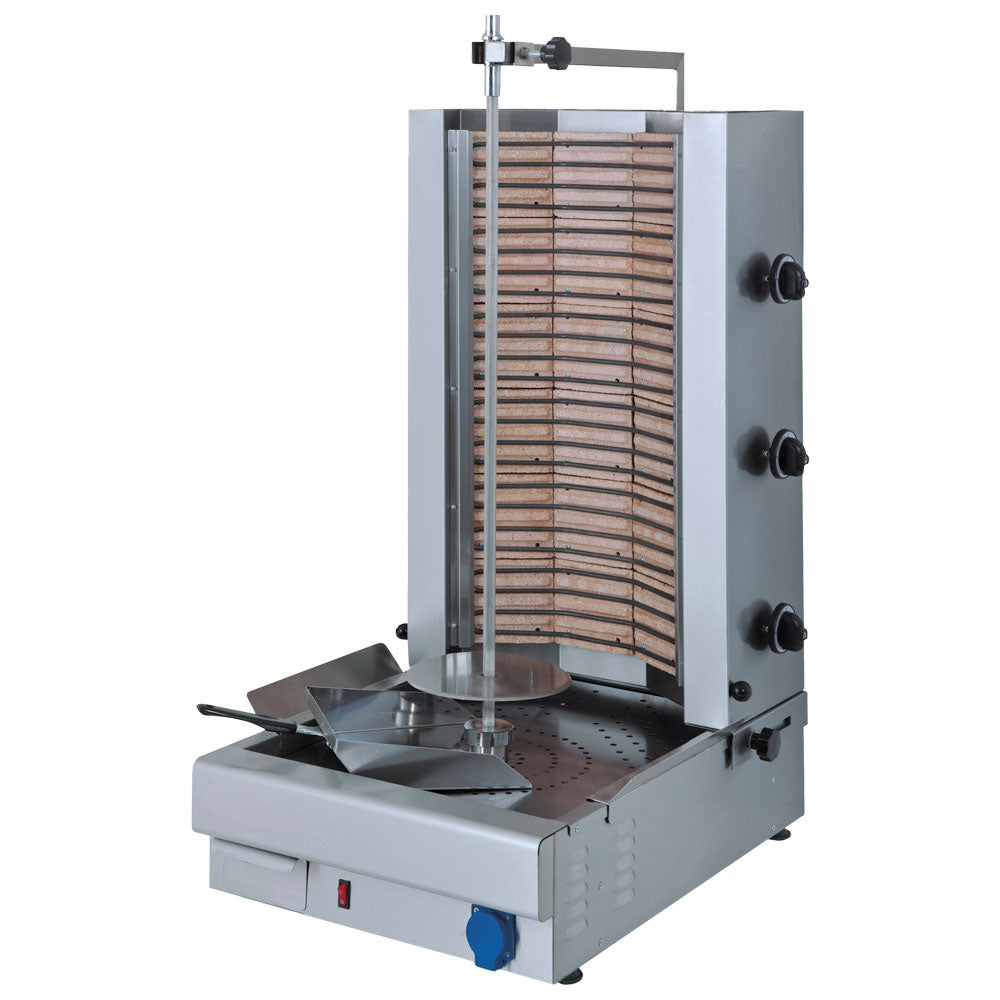 Elektro-Dönergrill mit 3 Heizzonen, Motor unten, 70 kg — Virtus 9831N