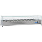 Kühlaufsatzvitrine 7x GN 1/3 + 1x GN 1/2 H=150 mm , +2°/+8°C — Virtus 9931CV