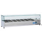 Kühlaufsatzvitrine  5x GN 1/3 + 1x GN 1/2 h=150 mm, +2°/+8°C — Virtus 9932CV