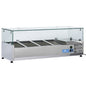 Kühlaufsatzvitrine 3x GN 1/3 + 1x GN 1/2 H=150 mm, +2°/+8°C — Virtus 9976CV