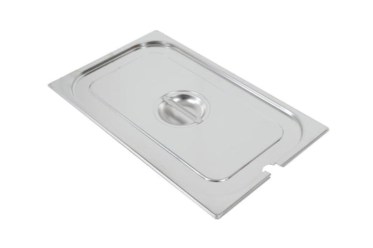 Transparenter GN-Deckel aus Kunststoff mit Edelstahlgriff, ohne Löffelaussparung, Saro 282-9400