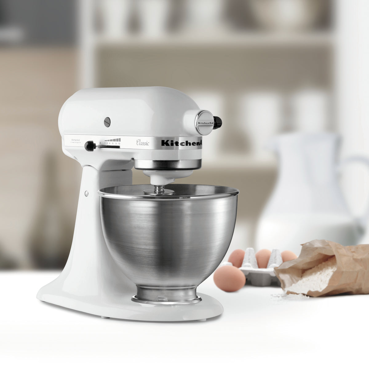 KitchenAid 5K45SSEWH, weiß, 4,28L | Bartscher A150067 - Bartscher