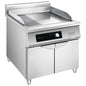 Induktions-Grillplatte 1/3 gerillt und 2/3 glatt auf Unterbau mit Tür — Virtus ACH3040