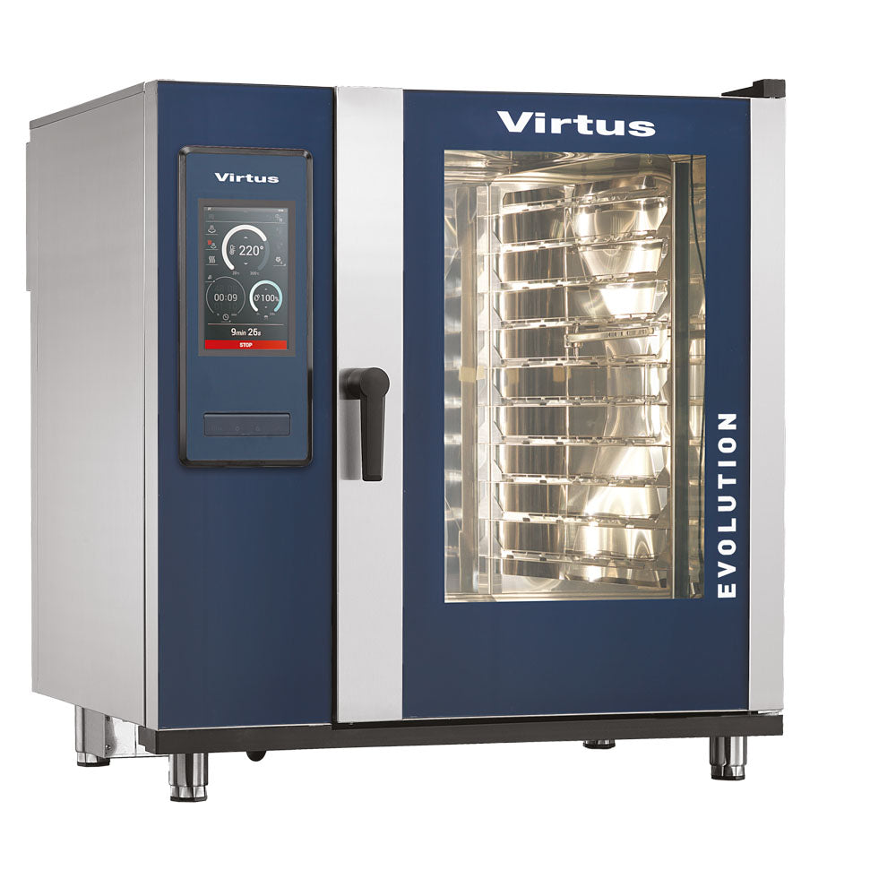 Gas-Kombidämpfer mit Boiler und automatischem Reinigungssystem, 10x GN 2/1 — Virtus AIC0042/FN